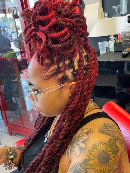Floral Loc Updo